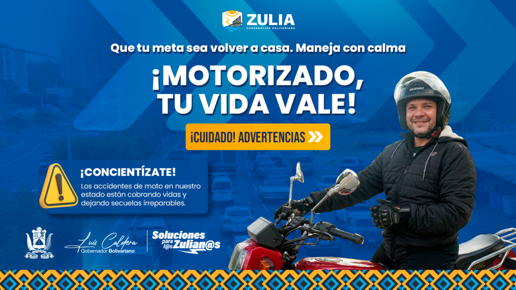 ¡Motorizado, tu vida vale! Cuidado y advertencias en el Zulia